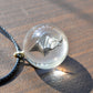 Meteorite Crystal Ball pendant,Campo Del Cielo iron meteorite Inside Crystal Ball,Outer Space Gift